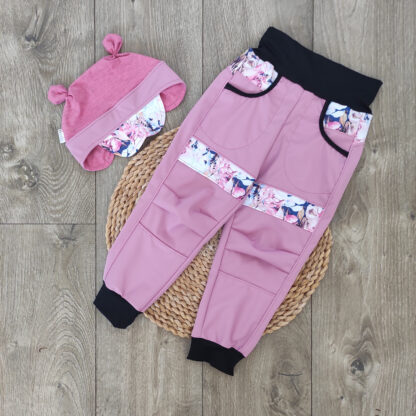 Softshellové kalhoty nezateplené + Čepice přes uši -98