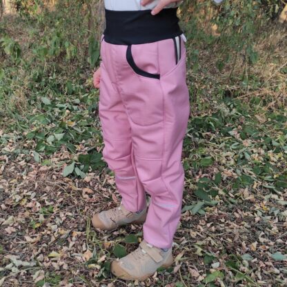 Softshellové kalhoty s beránkem RŮŽOVÉ